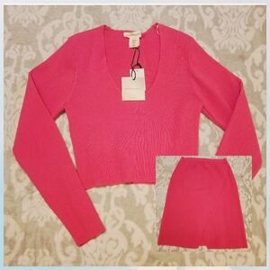 Hot Pink Skirt Set
